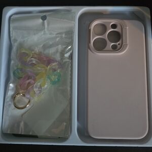 Pink Phone Case with Keychain